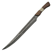 Druid Small Sword | Damascus with Walnut and Bone Handle