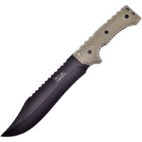 Frost Cutlery Tac Commander Guardsman Bowie | Full Tang Combat Knife w/ Nylon Belt Sheath FTC73SAND
