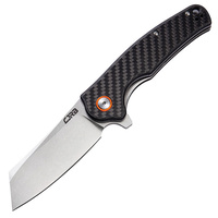 CJRB Crag Linerlock D2 Folding Knife - Carbon Fiber