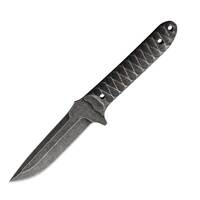 Komoran 037 One Piece Fixed Blade Neck Knife | Black Stonewash Finish