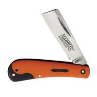 Marbles Folding Razor Blaze Orange G10 Handles
