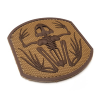 Frog Skeleton PVC Moral Patch (Desert)