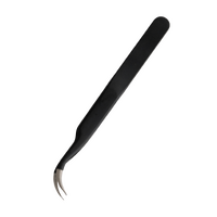 Extac ESD Safe Stainless Steel Curved Tweezers - 117mm